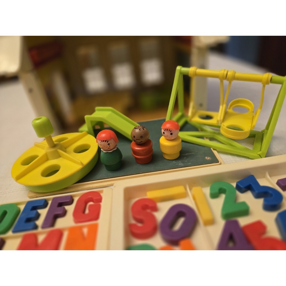 Vtg Fisher Price Little People 923 Family School House Nursery Play Wood *READ - Picture 9 of 12